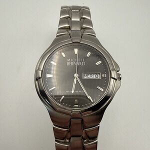 Michele Bernard 37mm Black Dial Quartz Calendar Men's Watch